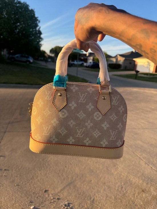 Louis Vuitton Handbags - Louis Vuitton Beige meogram Monogram Mini Alma Satchel with Cream Trim